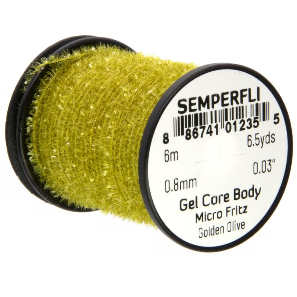 Semperfli Micro Fritz Gel Core bottle closeup for precise small fly bodies and micro thorax.