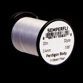 Semperfli Perdigon Body Iridescent Pearl spool shows color-shifting effects for durable fly bodies.