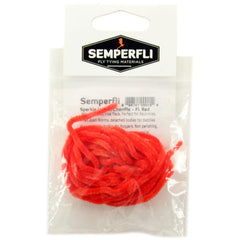 Semperfli Sparkle Worm Chenille Red, vibrant reflective flecks for durable worm patterns.