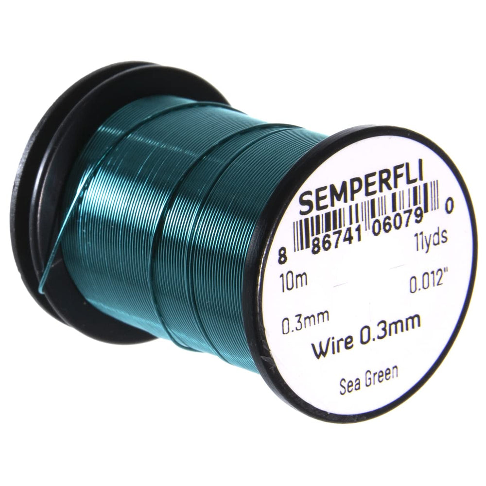 Semperfli 0.3mm sea green tying wire for durable, neat fly wraps
