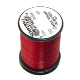 Semperfli Classic Waxed Thread 6/0 Red spool showing strong grip for durable fly tying