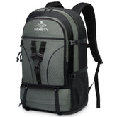 SEMSTY expandable hiking backpack front view highlights versatile 40–50L capacity for day hikes