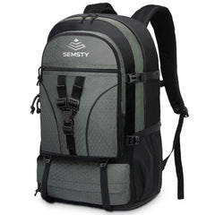 SEMSTY expandable hiking backpack front view highlights versatile 40–50L capacity for day hikes
