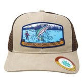 Sendero Provisions Co fly fisher adjustable snapback hat front view for all-day outdoor wear