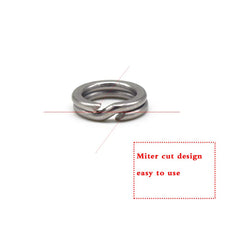 SENYUBBY Heavy Duty Split Ring 7.6mm outer diameter - 0.9mm wire - 80lb test