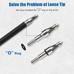 SERfawnCH tool-free adjustable nocks allow glue-free vane alignment.