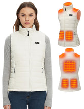 Sevdiea heated vest for women front view showing quick warmth during cold commutes.