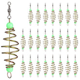 SEWACC olive shape spring fishing feeders with beads improve bait visibility in low light.