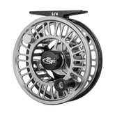 SF SF-003 Pro Fly Reel in aerospace-grade aluminum body for durable freshwater use with corrosion resistance.