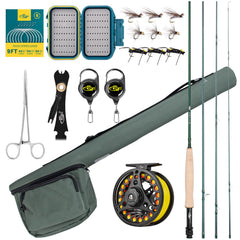 SF 6WT 9FT fly rod combo in semi-gloss Green Jade finish