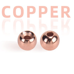 Gold color tungsten bead head eye close-up 1/16 inch