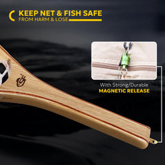 SF Fly Fishing Landing Net copper 360-degree swivel for smooth netting
