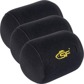 SF neoprene reel cover in M size providing snug reel protection during transport
