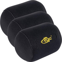 SF neoprene reel cover in M size providing snug reel protection during transport