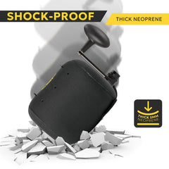 SF neoprene reel cover with triple-stitched seams for durability