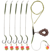 Shaddock Carp Fishing Rigs Kit 6pcs with flat pear sinker