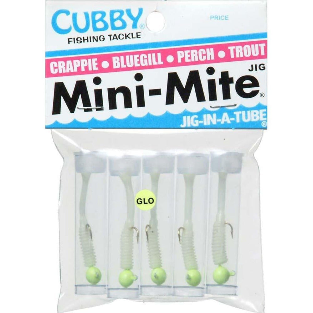 Shadow Mini-Mite Glow Jig-in-a-Tube Clear - versatile multispecies fishing bait