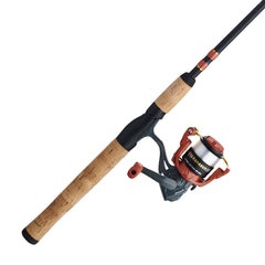 Shakespeare Crusader spinning reel in red and black with smooth casting.