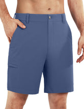 Shallowlulu men's golf shorts front view showing 4-way stretch for mobility