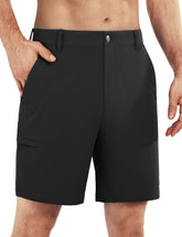 Shallowlulu men's golf shorts 7in stretch waistband closeup for flexible movement on the course.