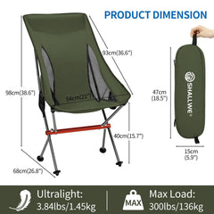 Shallwe camping chair side pocket keeps essentials within reach.