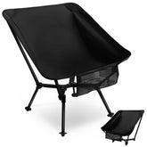 SHALLWE portable camping chair 66cm-wide setup for stable outdoor seating on any terrain.