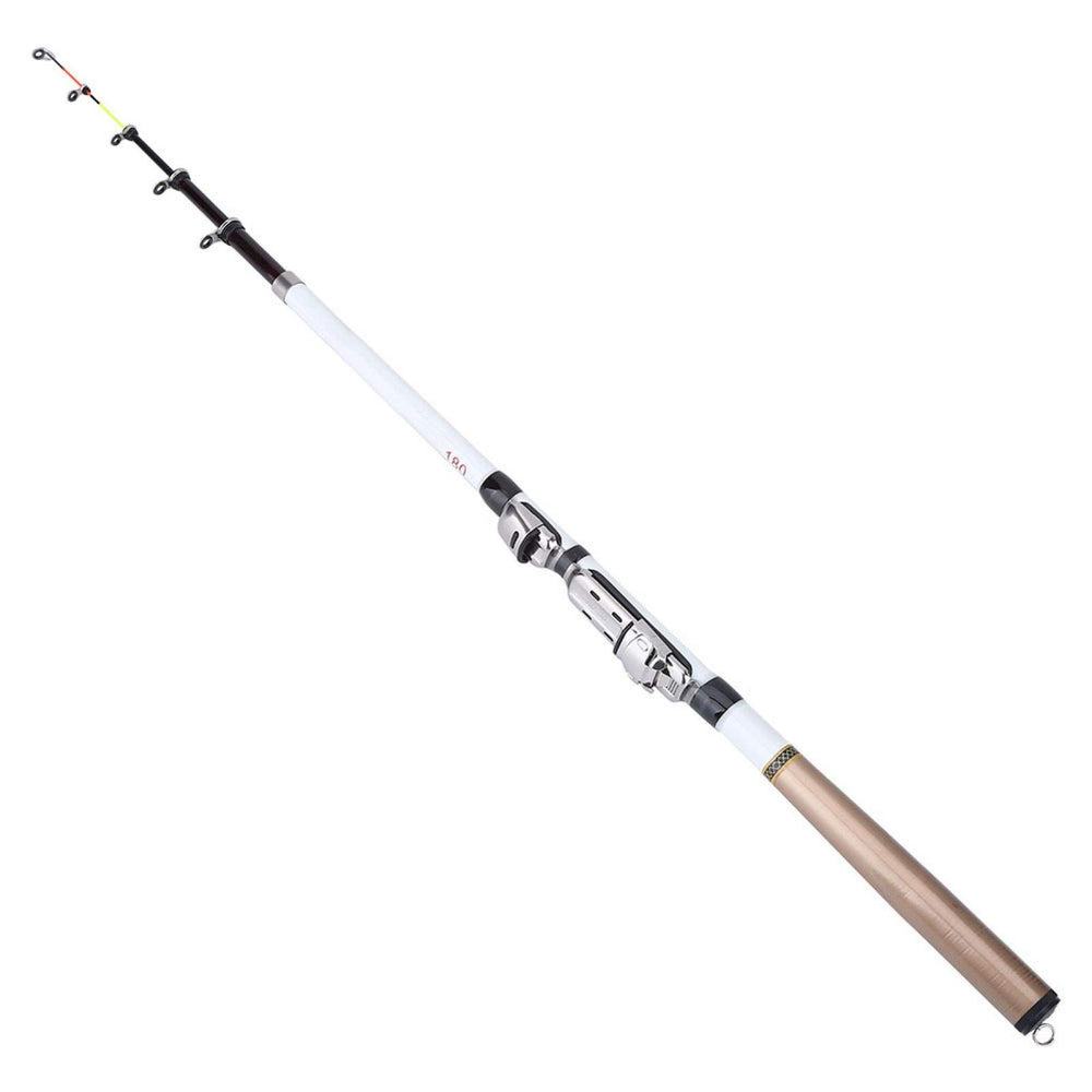 Shanrya telescopic fishing rod extended view, showcasing portability for river fishing.