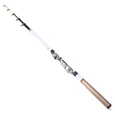Shanrya telescopic fishing rod extended view, showcasing portability for river fishing.