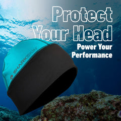 Sharkskin Chillproof Beanie blue side view snug stretch fit for all-day wear.