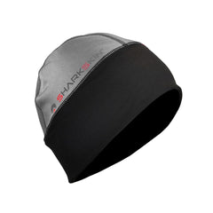 Sharkskin Chillproof Beanie Silver front view shows windproof warmth for outdoor activities.