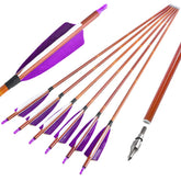 SHARROW 30-inch carbon arrow with bamboo pattern shaft for durable flight.