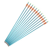 SHARROW 30-inch aluminum arrow shaft in blue for consistent flight during target practice.