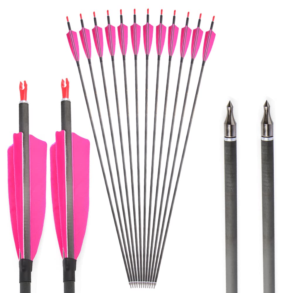 SHARROW 33-inch carbon arrows shaft close-up highlighting precision spine for accuracy
