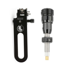 SHARROW arrow rest with nickel-coated finish offers durable, smooth operation.