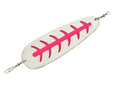 Shasta Tackle Sling Blade #3 Silver/Pink, 4-inch lure, attracts strikes.