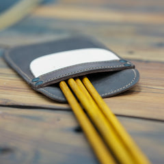 Shatterproof Archery USA-made leather quiver demonstrates quality craftsmanship.