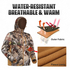 ShedOFF fleece lining enhances warmth without bulk
