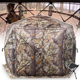 ShedOFF hunting blind setup view shows quick pop-up accessibility for stealthy hunts.