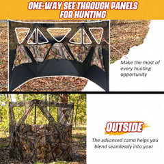 ShedOFF See Through 3-Panel blind side view left showing concealment from angles