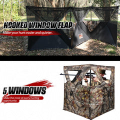 ShedOFF See Through 3-Panel blind side view right illustrating mobility and setup