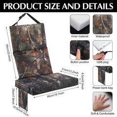 Shellwei tree stand seat backrest for extended sitting with supportive back.