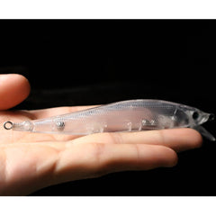 Shelt vision jerkbait pack shows underwater silhouette and action