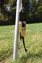 Webbing and S-Hook connectors enable quick tightening for canopies