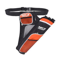 SHENG-RUI Archery Hip Quiver front view with 3 tubes for quick arrow access.