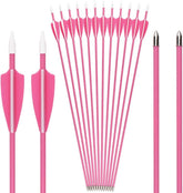 SHENG-RUI archery youth arrow 26in pink vanes for easy backyard practice.