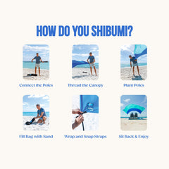 Shibumi Shade UPF50+ sun protection shielding a family picnic area