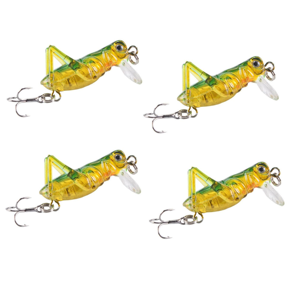 SHIJT mini lures with lifelike cricket appearance attracting bass and trout