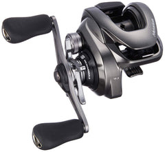 Shimano 20 Metanium HG Right front view showing compact profile for precise casting control.