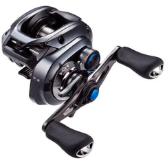 Shimano 23 SLX DC bait reel left-hand handle offers smooth retrieve for versatile fishing.