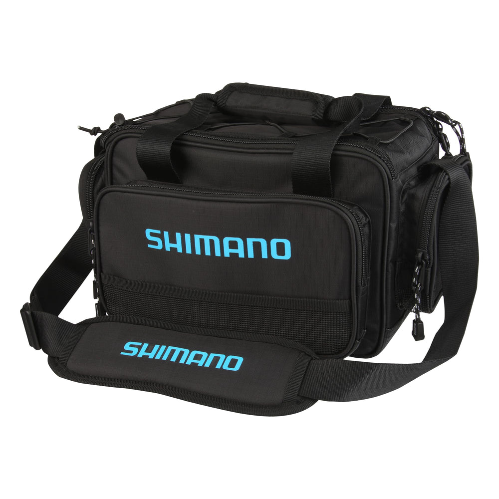 SHIMANO Baltica tackle bag with heavy TPU zippers for durable, secure storage.